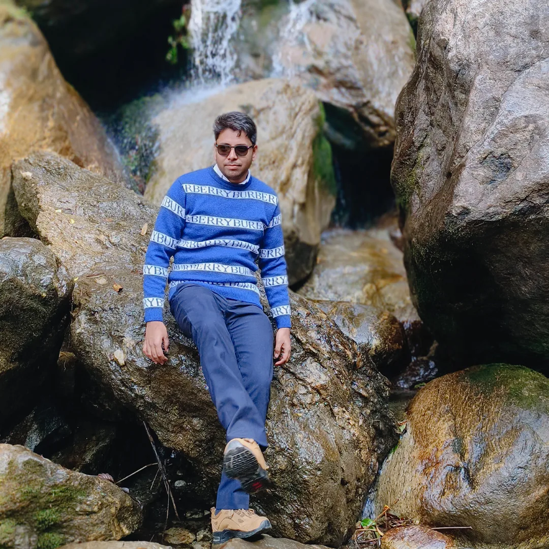 Shanu Quraishi at a waterfall trek